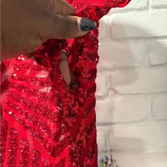 Red Sequin Dress - Picture 2 of 3